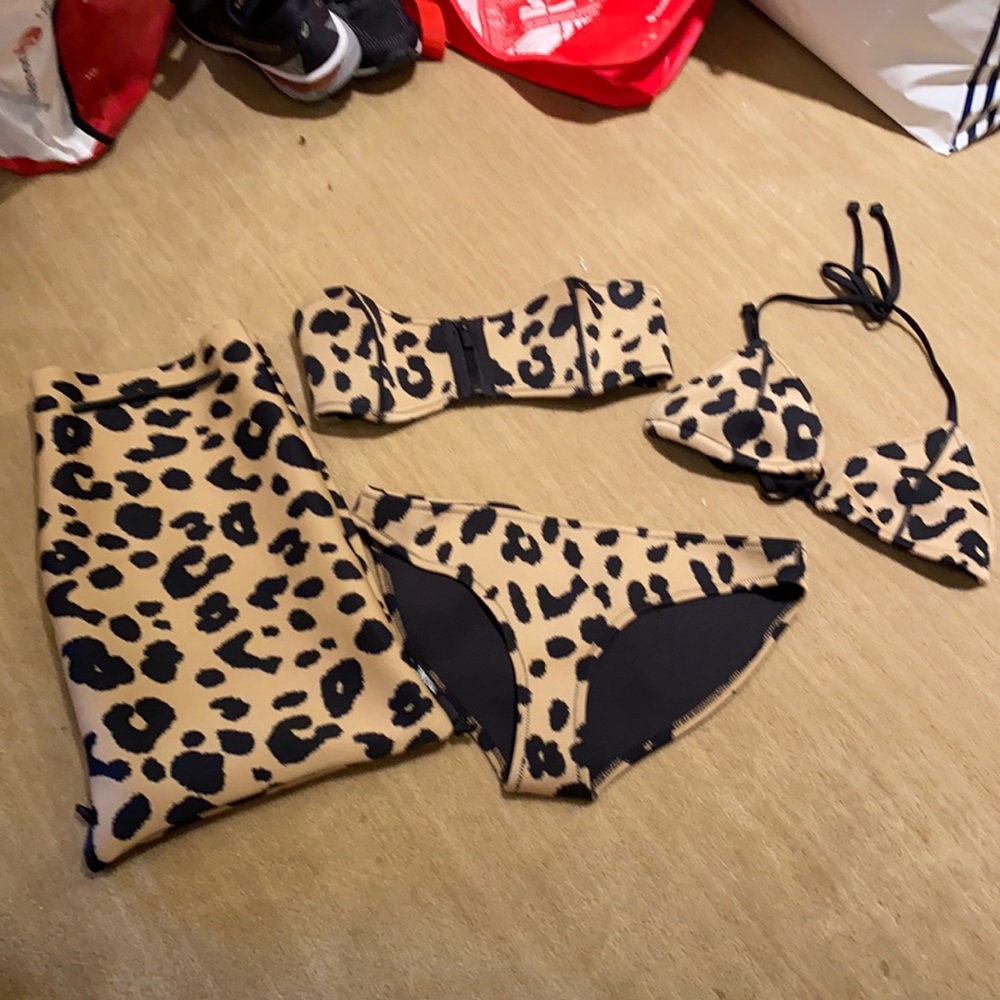 Triangl 3 Piece Cheetah Bikini Set